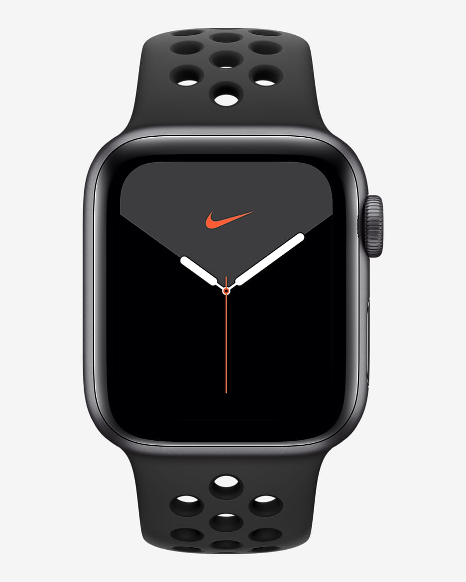 Apple Watch Nike Series 5 (GPS) mit Nike Sportarmband  44-mm-Aluminiumgehäuse in Space Gray